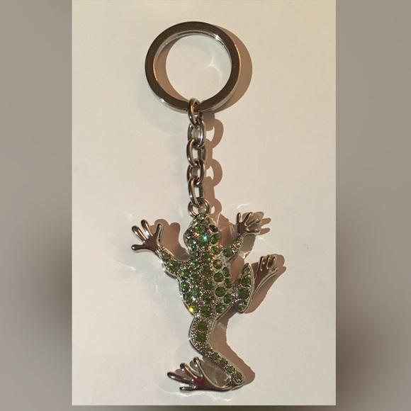 Green Crystal Lizard Keychain