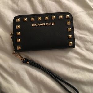 Michael Kors studded wristlet