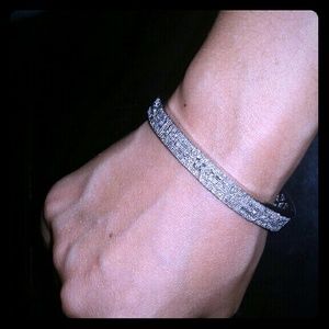 Bangle bracelet 1/4 ct tw Sterling Silver