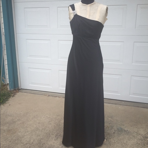 Vintage Dresses & Skirts - Vintage Formal Satin Dress, High Gloves & Shawl