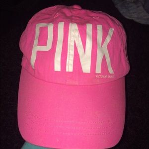 PINK Victoria's Secret Hot Pink Baseball Hat💟