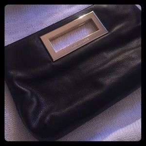 Black Michael Kors leather clutch