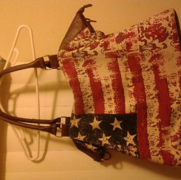 Mossimo Stars and Stripes Tote Bag, Red/White/Blue