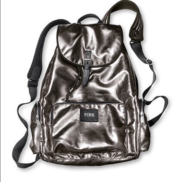 Victoria Secret Pink Gunmetal Backpack