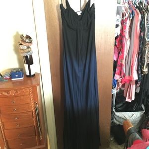 Blue ombré maxi dress