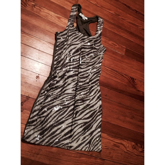 NWOT Forever 21 Zebra Sequin Dress