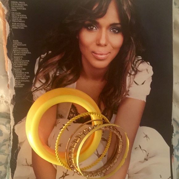 BANGLES SET YELLOW GOLD & AMBER - Picture 1 of 1