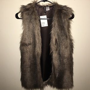 NEW faux fur vest from h&m