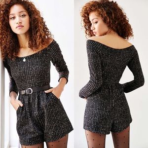 Cozy Off the Shoulder Sweaterknit Romper