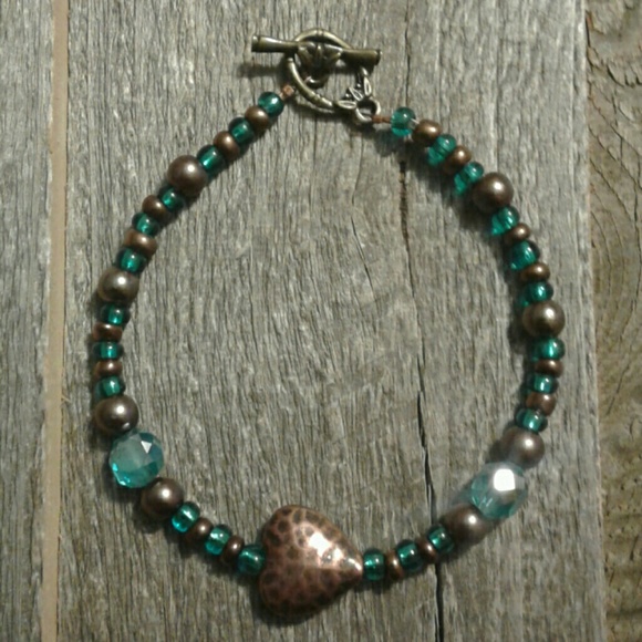 Amazing Bronze Heart Necklace Set ~ Handmade - Picture 4 of 4