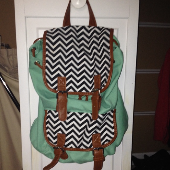 Chevron Mint Backpack