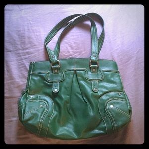 NWOT Nine West green faux leather tote