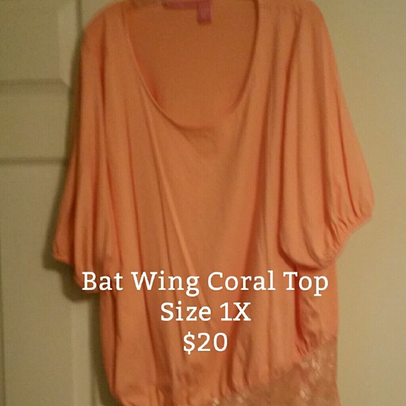 Bat Wing Coral Top
