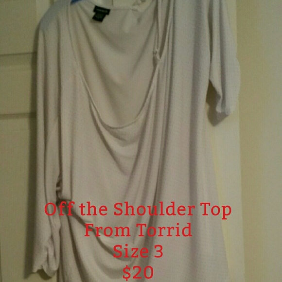 Off the shoulder white blouse