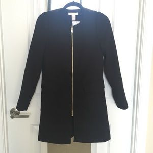 Black topper coat from H&M. New with tags. Size 4.