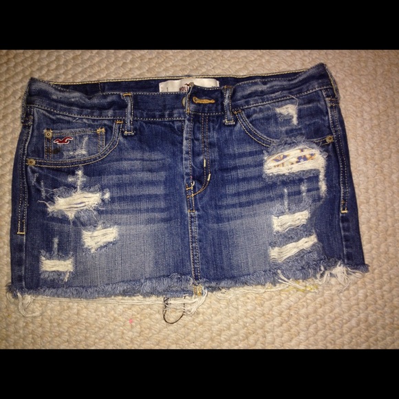 Hollister jean skirt