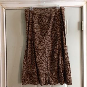 Leopard print skirt size 16 Charter Club