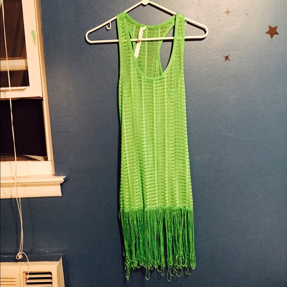 Lime green cover up