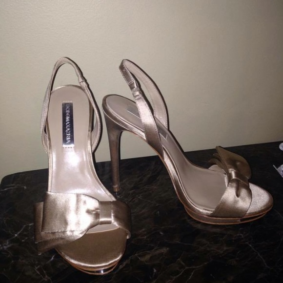 BCBG Satin Slingback pumps