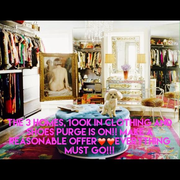 3 homes, over 100k in clothing, shoes, etc