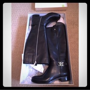 MICHAEL KORS LEATHER RIDING BOOTS NWT
