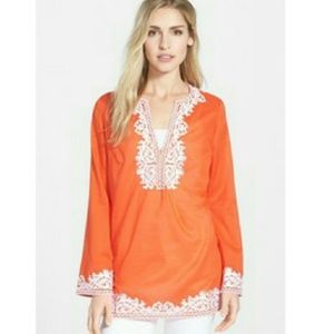 MICHAEL Michael Kors Tops - Michael Kors embroidered tunic in orange MICHAEL Michael Kors Tops - Michael Kors embroidered tunic in orange