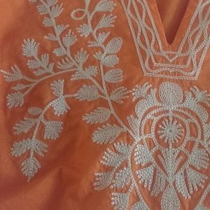 MICHAEL Michael Kors Tops - Michael Kors embroidered tunic in orange MICHAEL Michael Kors Tops - Michael Kors embroidered tunic in orange