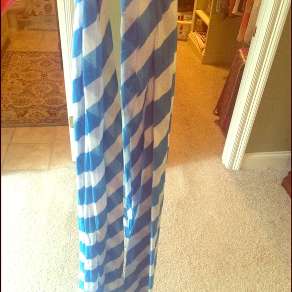 Lilly Pulitzer Blue Striped Scarf