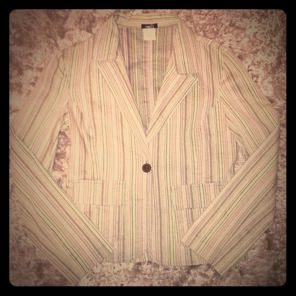 Casual Pinstripe Blazer