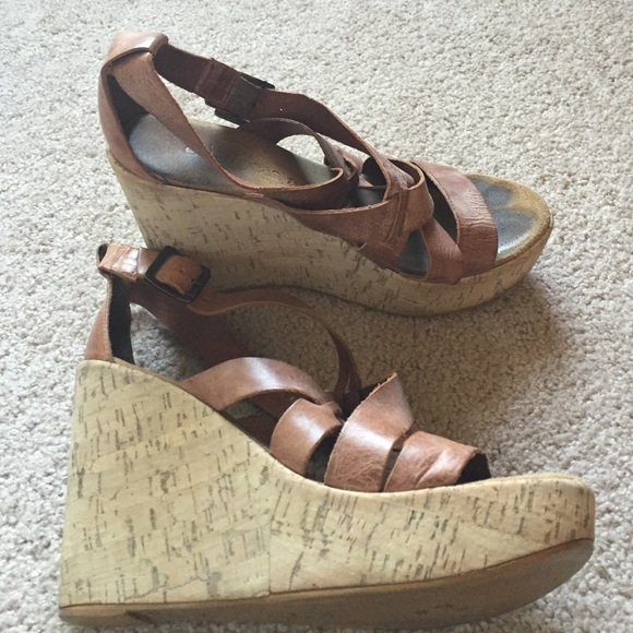 Leather Cathy jean wedges