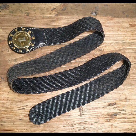 Michael Kors black leather belt main image 3