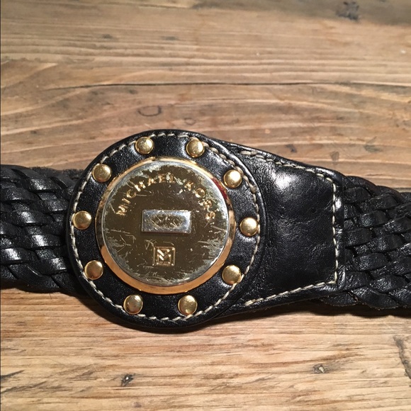 Michael Kors black leather belt main image 2