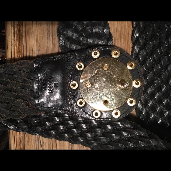 Michael Kors black leather belt