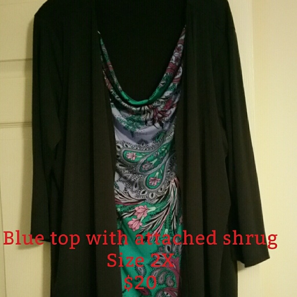 Blue top with Shrug