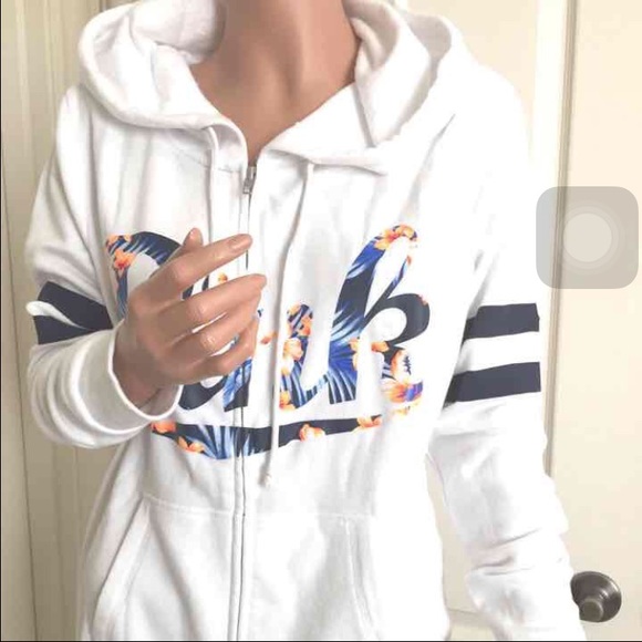 NWT Pink tropical zip up