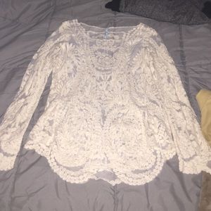 White Lace Long Sleeve