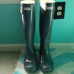 Original gloss grey Hunter boots