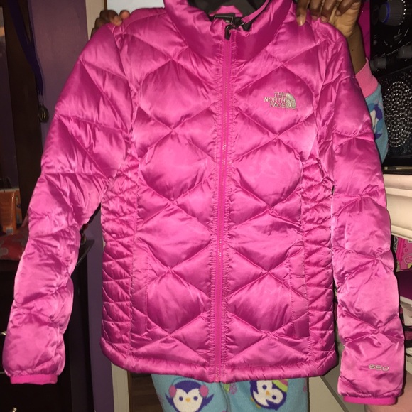 Bright pink kids North Face jacket