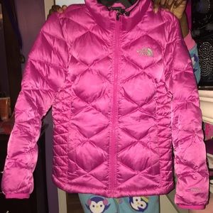 Bright pink kids North Face jacket