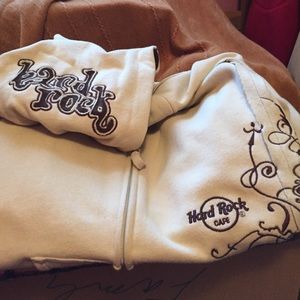 Hard Rock Cafe zip up hoodie size large