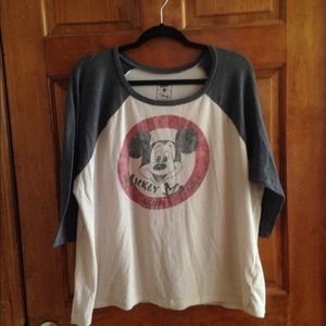 SALE Mickey Mouse Club vintage styled baseball tee