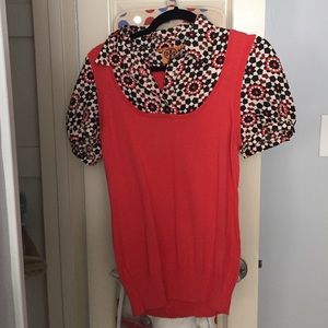 Really pretty coral Tory Burch shirt