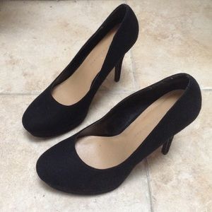 Lauren Conrad Black Suede Heels