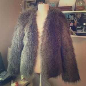 Faux fur winter coat