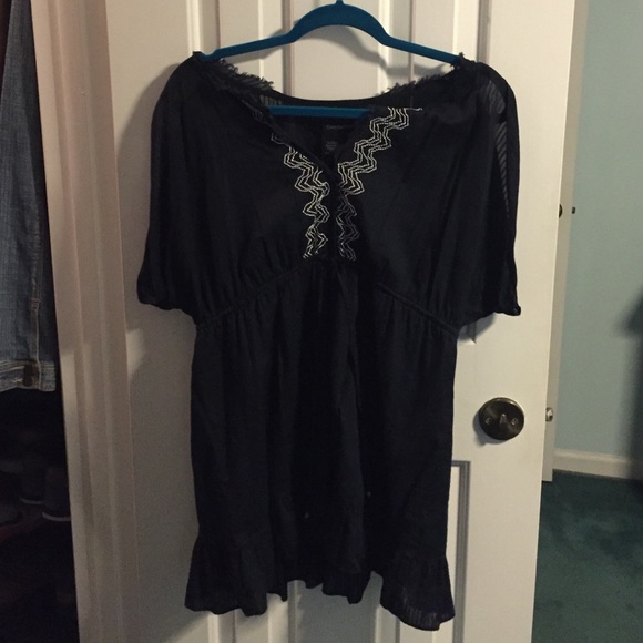 Calvin Klein navy top with empire waist