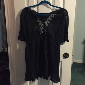 Calvin Klein navy top with empire waist