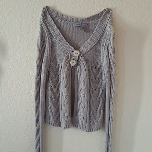 Gray knit sweater