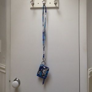 Vera Bradley Retired Blue Bayou Lanyard & ID Case