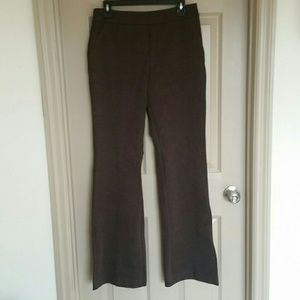 7th Avenue bootcut pull on dress pants, brown.