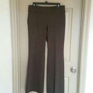 Pull on brown dress pants.